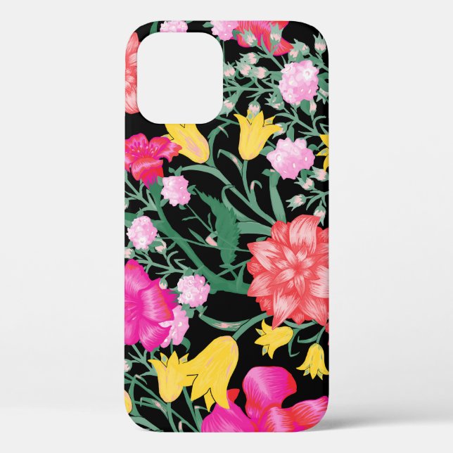 Coques Case-Mate iPhone Papier peint floral Motif de grandes fleurs (Verso)
