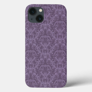 iPhone 13 Coque Papier peint floral pourpre 2