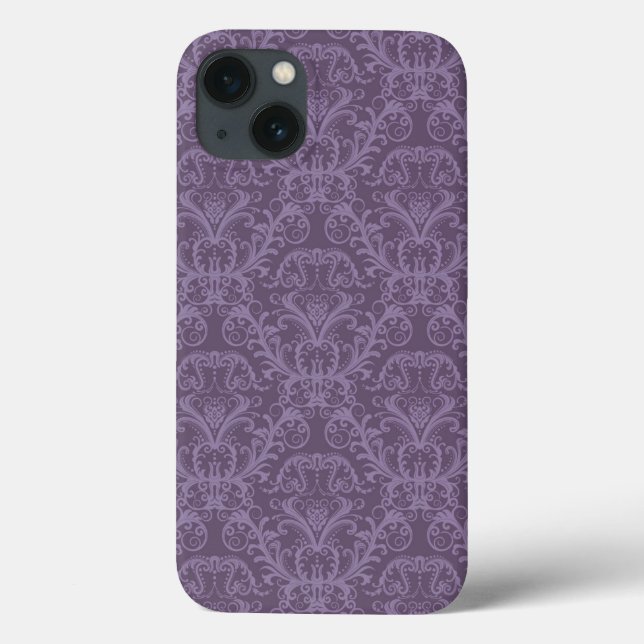 Coques Case-Mate iPhone Papier peint floral pourpre 2 (Verso)