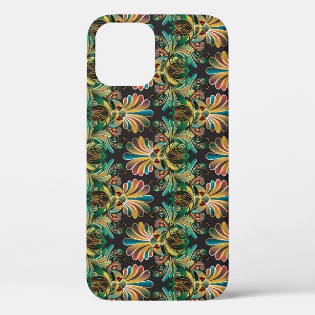 Coques Case-Mate iPhone Papier peint Ornate Flower Luxury (Verso)