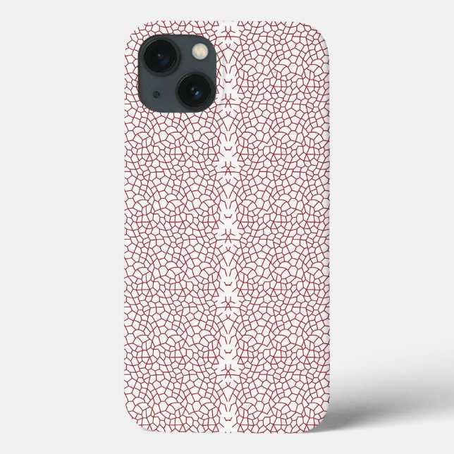 Coques Case-Mate iPhone papier peint rouge et blanc avec un motif (Verso)