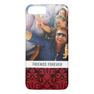 Coques Pour iPhone Papier peint rouge fait sur commande 2 de photo et