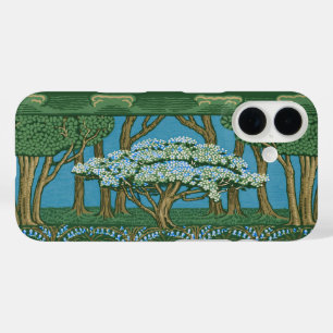 Coque Pour iPhone 16 Papier peint vintage arbre de mai de Walter Crane