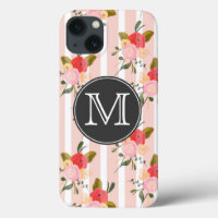 Papier peint vintage Floral Monogram iPad Mini Cas