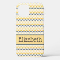 Papier personnalisé avec monogramme jaune gris che