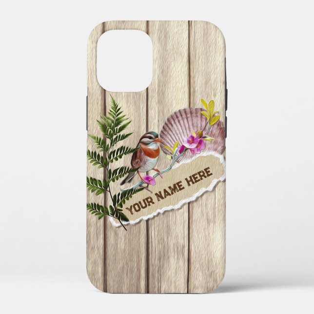 Coques Case-Mate iPhone Papier tordu rustique Peinture à huile de bois Per (Verso)