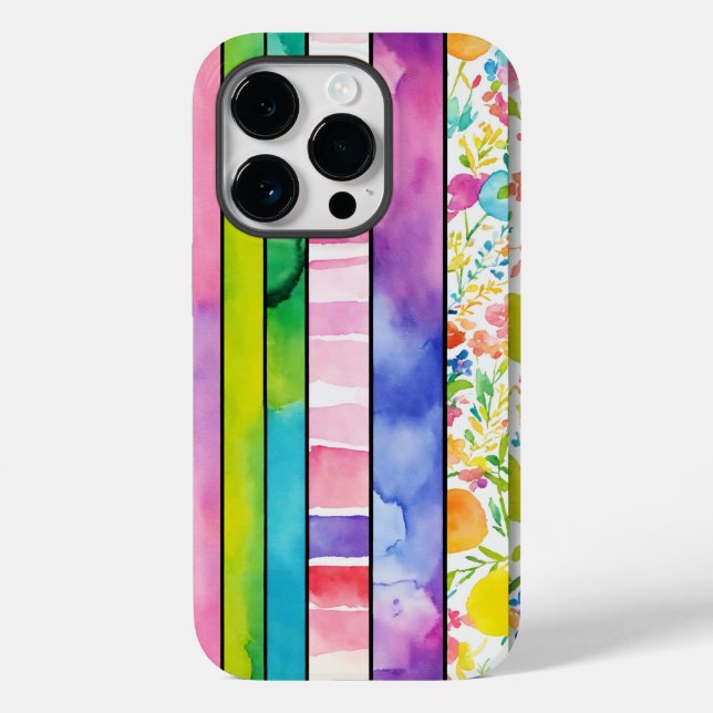 Coques Case-Mate iPhone Papiers numériques aquarelles dynamiques pour (Verso)