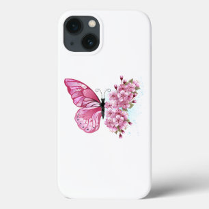 Case-Mate iPhone Case Papillon à fleurs avec Sakura rose