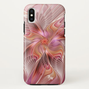 Case-Mate iPhone Case Papillon Abstrait coloré Fractal Art Monogramme