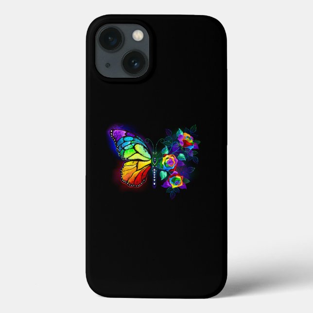 Coques Case-Mate iPhone Papillon arc-en-ciel (Verso)