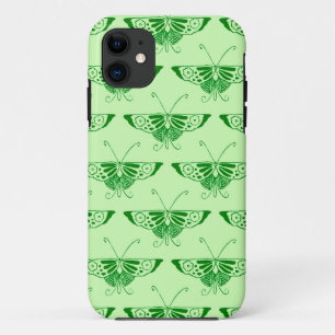Coques Pour iPhone Papillon Art déco stylisé - vert émeraude