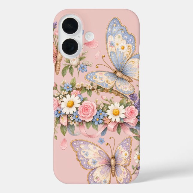 Coques Case-Mate iPhone Papillon artistique pastel adorable  (Verso)