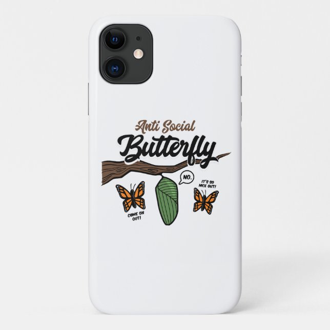 Coques Case-Mate iPhone Papillon Asocial (Dos)