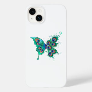 Coque Case-Mate iPhone Papillon aux plumes de paon vert