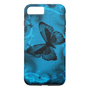 Coque iPhone 7 Plus Papillon bleu