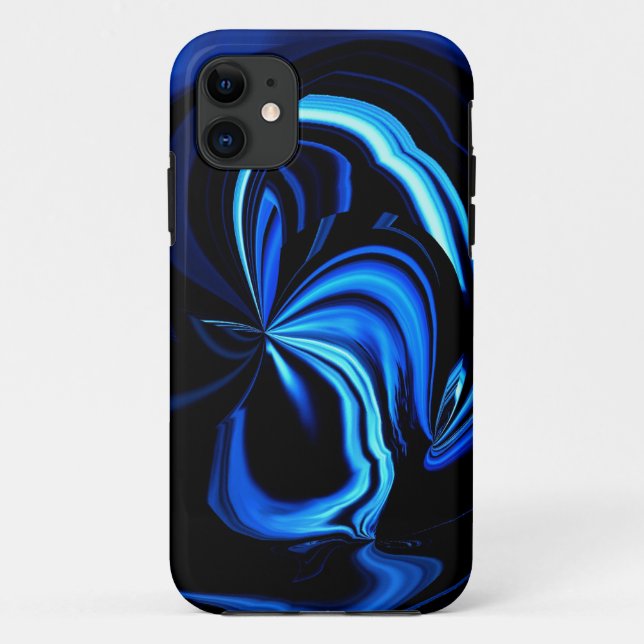 Coques Case-Mate iPhone Papillon bleu Abstrait (Dos)
