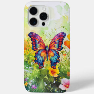 Coque Case-Mate iPhone Papillon Bleu Orange Ailes