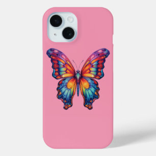 Coque Case-Mate iPhone Papillon Bleu Orange Ailes