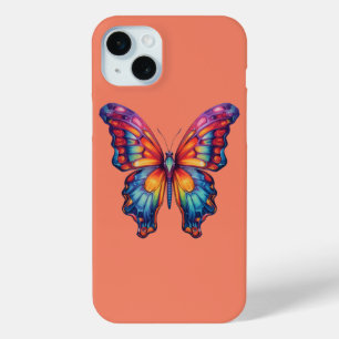 Coque Case-Mate iPhone Papillon Bleu Orange Ailes