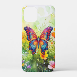 Case-Mate iPhone Case Papillon Bleu Orange Ailes