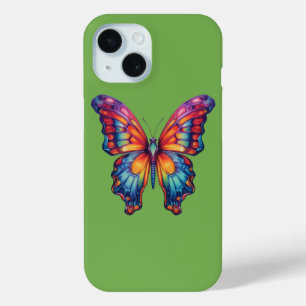 Coque Case-Mate iPhone Papillon Bleu Orange Ailes
