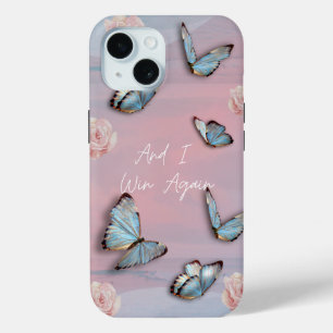 Coque Case-Mate iPhone Papillon bleu, rose rose rose motrice boîtier télé