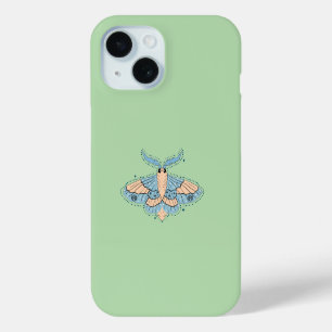 Coque Case-Mate iPhone Papillon Céleste Fantaisiste — Bleu Douce et Pêche