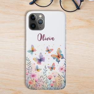 Case-Mate iPhone Case Papillon charmant de prairie à l'aquarelle