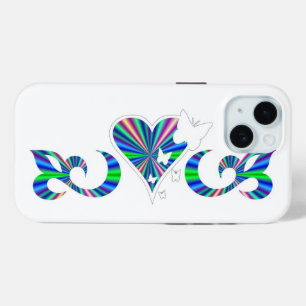 Coque Case-Mate iPhone Papillon Coeur et Lily Rainbowart