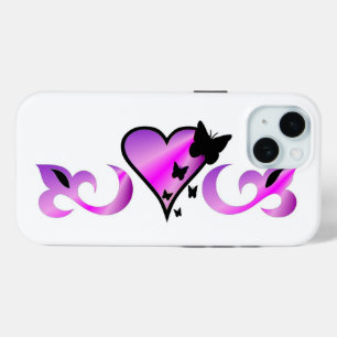 Coque Case-Mate iPhone Papillon Coeur et Lily Rainbowart