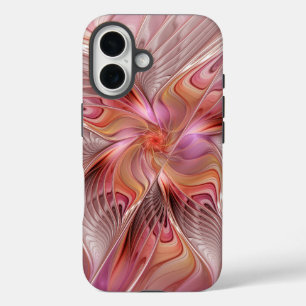 Coque Pour iPhone 16 Papillon coloré abstrait art fantastique fractal