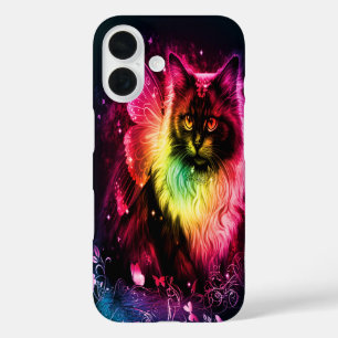 Coque Pour iPhone 16 Papillon coloré Kitty