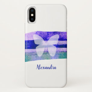 Case-Mate iPhone Case Papillon d'aquarelle Indigo personnalisé