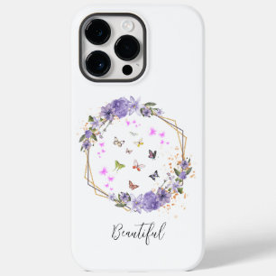 Coque Case-Mate iPhone Papillon d'aquarelle Purple Flore Motifs