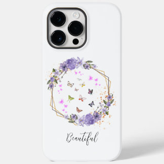 Coque Case-Mate iPhone Papillon d'aquarelle Purple Flore Motifs
