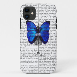 Coque Case-Mate Pour iPhone Papillon de bleu de mannequin