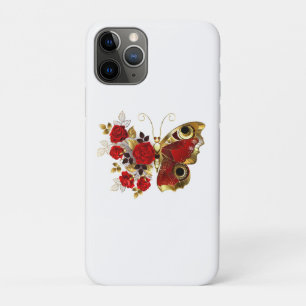 Case-Mate iPhone Case Papillon de fleurs rouges aux roses rouges