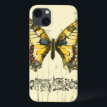iPhone 13 Case Papillon décoratif avec des fleurs sauvages<br><div class="desc">Un papillon brillamment coloré et décoratif est le sujet de ce morceau par Jennifer Goldberger. Des fleurs sauvages sont dessinés des côtés et sous le papillon énorme. Une belle frontière en pastel accomplit la scène. Commandez votre copie aujourd'hui !</div>