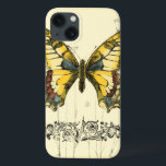 iPhone 13 Case Papillon décoratif avec des fleurs sauvages<br><div class="desc">Un papillon brillamment coloré et décoratif est le sujet de ce morceau par Jennifer Goldberger. Des fleurs sauvages sont dessinés des côtés et sous le papillon énorme. Une belle frontière en pastel accomplit la scène. Commandez votre copie aujourd'hui !</div>