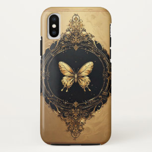 Case-Mate iPhone Case Papillon doré dans un design encadré orné