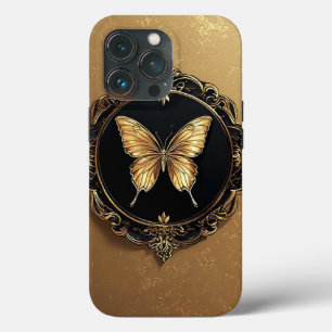 Case-Mate iPhone Case Papillon doré dans un design encadré orné