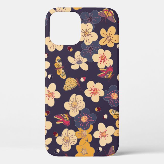 Coques Case-Mate iPhone Papillon en fleurs de cerisier asiatique (Verso)