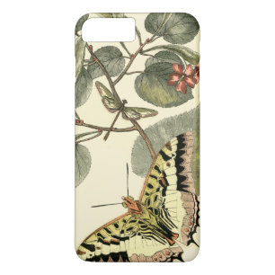 Coque Case-Mate Pour iPhone Papillon et libellule à fleurs rouges