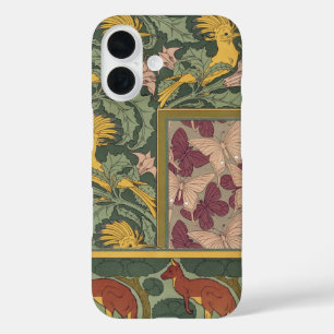 Coque Pour iPhone 16 Papillon Huppe Art Nouveau de couleur Vert Sauge