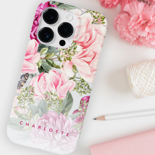 Coque Case-Mate iPhone Papillon Jardin rose Floral