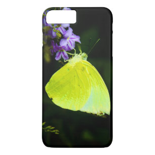 Coque Case-Mate iPhone Papillon jaune sur Fleur violette
