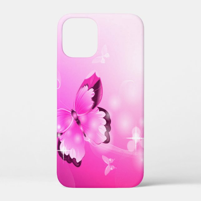 Coques Case-Mate iPhone Papillon magenta (Verso)