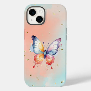 Coque Case-Mate iPhone Papillon mignon et base pastel douce