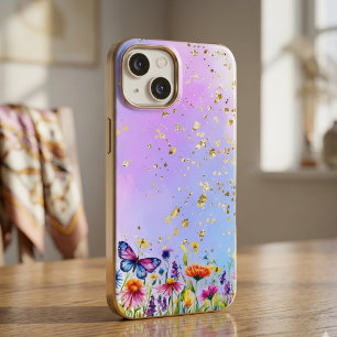 Coque Case-Mate iPhone Papillon mignon et base pastel douce