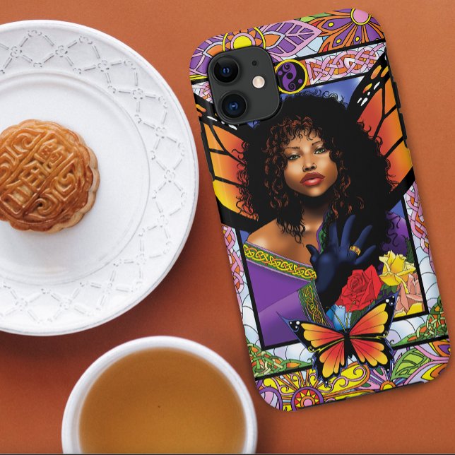 Coques Case-Mate iPhone Papillon monarque Fée Purple Floral (Créateur téléchargé)